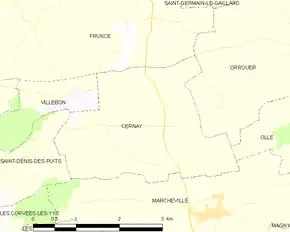 Poziția localității Cernay