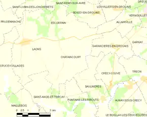 Poziția localității Châtaincourt