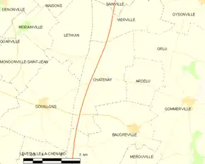 Poziția localității Châtenay