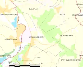 Poziția localității La Chaussée-d'Ivry
