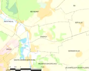 Poziția localității Cherisy