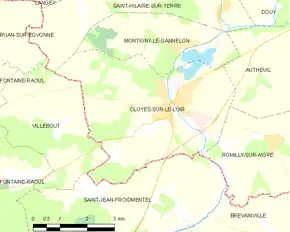 Poziția localității Cloyes-sur-le-Loir