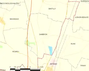 Poziția localității Dambron