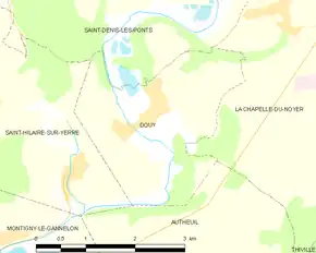 Poziția localității Douy
