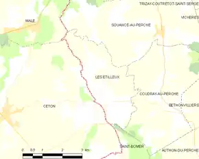 Poziția localității Les Étilleux