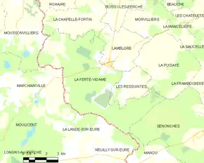 Poziția localității La Ferté-Vidame