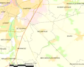 Poziția localității Gellainville