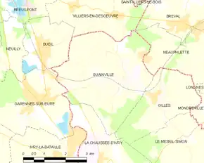 Poziția localității Guainville