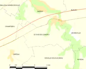 Poziția localității Le Gué-de-Longroi