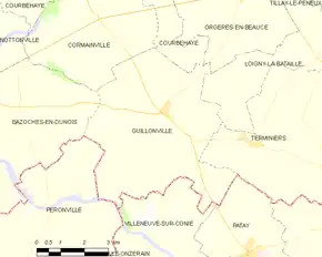 Poziția localității Guillonville