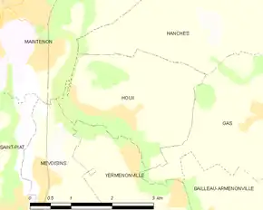 Poziția localității Houx