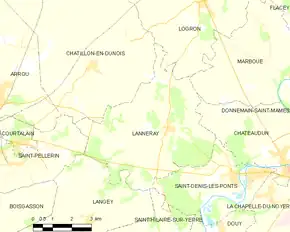 Poziția localității Lanneray