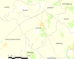 Poziția localității Logron