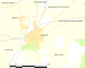 Poziția localității La Loupe