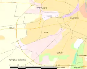 Poziția localității Lucé
