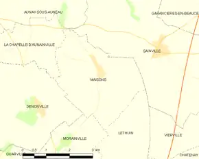 Poziția localității Maisons