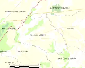 Poziția localității Marolles-les-Buis