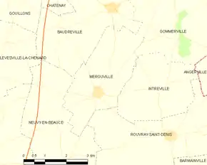 Poziția localității Mérouville