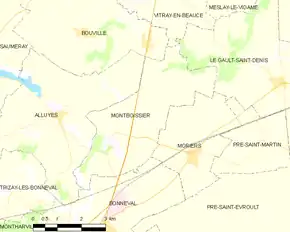 Poziția localității Montboissier