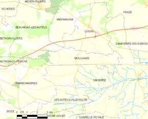 Poziția localității Moulhard