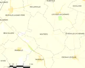Poziția localității Moutiers