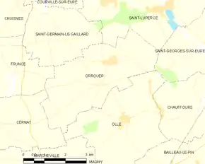 Poziția localității Orrouer