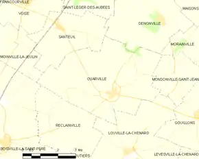 Poziția localității Ouarville