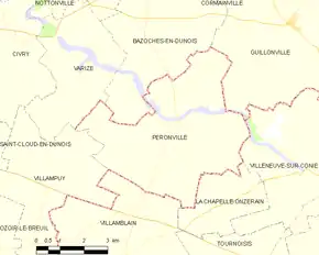 Poziția localității Péronville