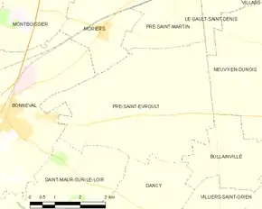 Poziția localității Pré-Saint-Évroult