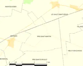 Poziția localității Pré-Saint-Martin