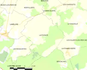 Poziția localității La Puisaye