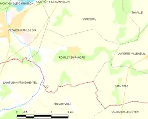 Poziția localității Romilly-sur-Aigre
