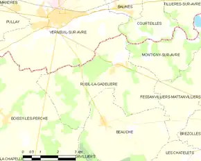 Poziția localității Rueil-la-Gadelière