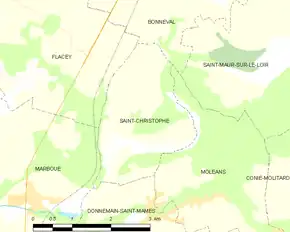 Poziția localității Saint-Christophe