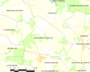 Poziția localității Saint-Denis-d'Authou