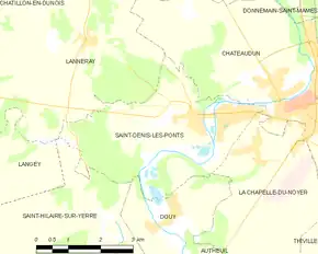 Poziția localității Saint-Denis-les-Ponts