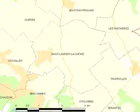 Poziția localității Saint-Laurent-la-Gâtine