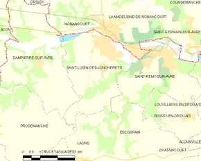 Poziția localității Saint-Lubin-des-Joncherets