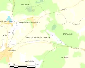 Poziția localității Saint-Maurice-Saint-Germain
