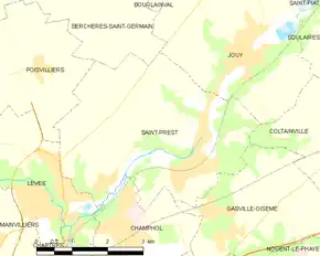 Poziția localității Saint-Prest