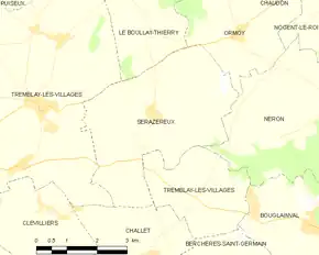 Poziția localității Serazereux