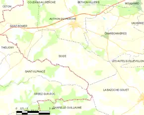 Poziția localității Soizé