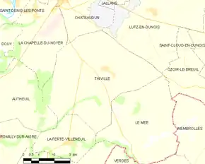 Poziția localității Thiville