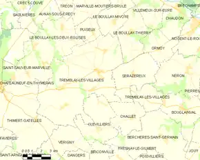 Poziția localității Tremblay-les-Villages