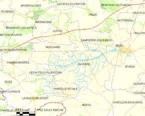 Poziția localității Unverre