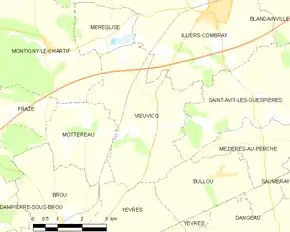 Poziția localității Vieuvicq