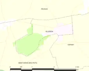 Poziția localității Villebon