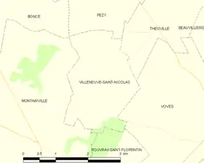Poziția localității Villeneuve-Saint-Nicolas