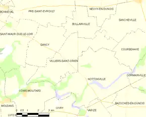 Poziția localității Villiers-Saint-Orien