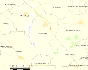 Poziția localității Ymonville